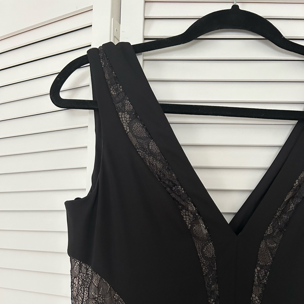 BCBG Black V Neck Dress